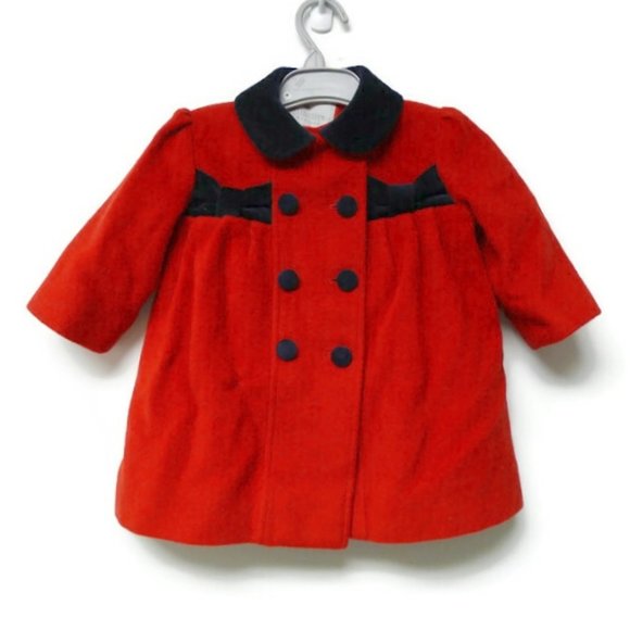 Distinctive of England red and blue wool coat